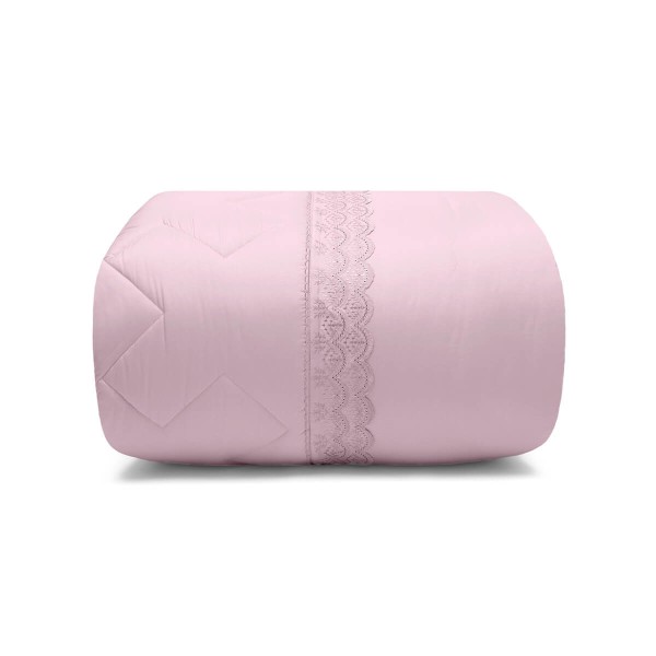Encontraproduto.com.br - Edredom Solteiro 100% Poliéster com Renda Buettner Amy II