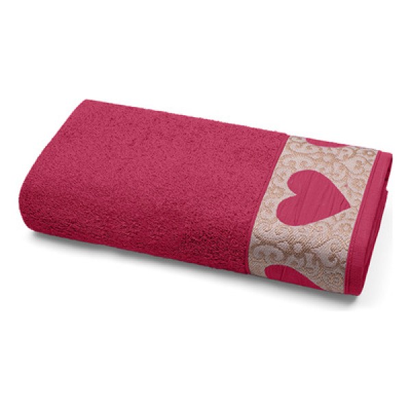 Toalha de Banho Buettner 70 cm x 1,40 m Jacquard Love - Dusty Rosê