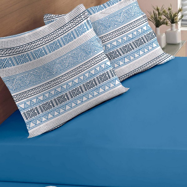 Encontraproduto.com.br - Jogo de Lençol 150 Fios Casual Estampado Indigo Buettner