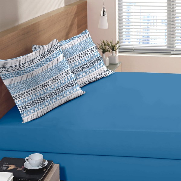 Encontraproduto.com.br - Jogo de Lençol 150 Fios Casual Estampado Indigo Buettner