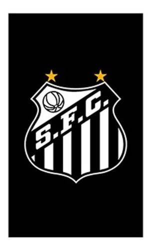 Toalha Social Buettner Veludo Estampado Santos 30cmx50cm Preta