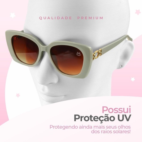 Encontraproduto.com.br - óculos Sol Proteção Uv Qualidade Premium Resistente Fundo Rosa Pulseira Ajustavel Presente