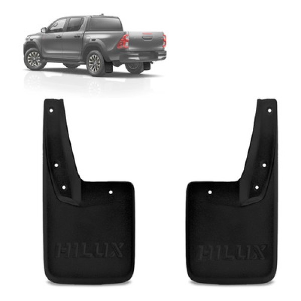 Encontraproduto.com.br - Kit Apara Barro Hilux 2016 a 2023 Protetor Traseiro 2 Peças