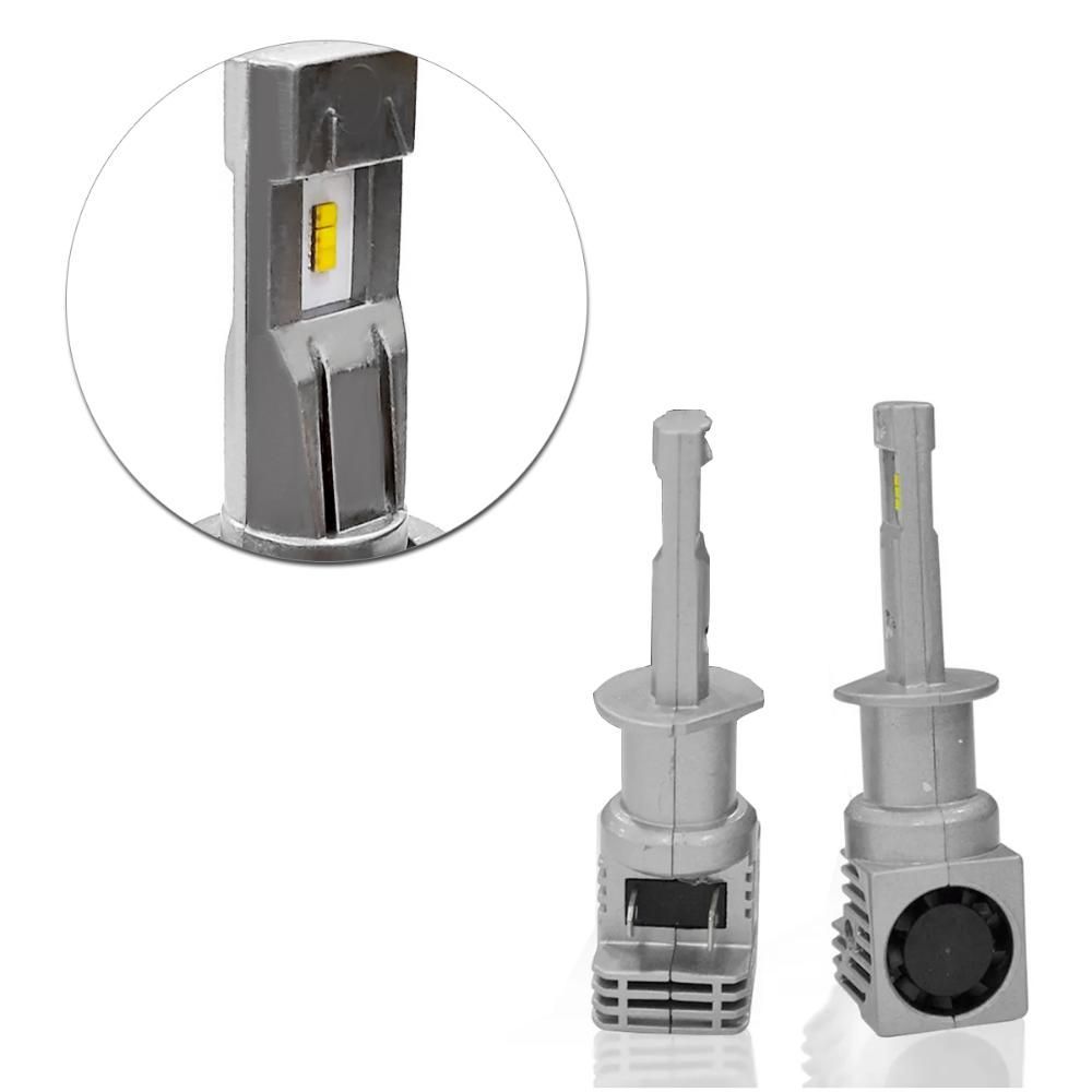 Encontraproduto.com.br - Kit Lâmpadas Super LED H1 6000k 18000lm Chip Zes Canbus 35w