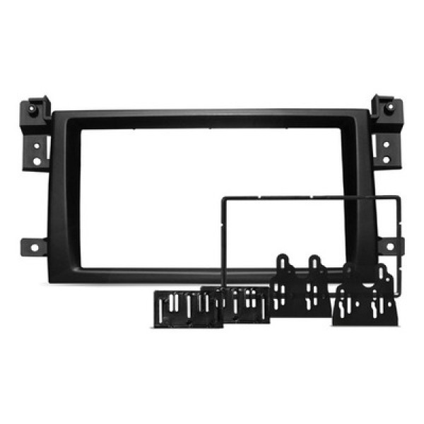 Encontraproduto.com.br - Moldura do Painel 2 Din Suzuki Grand Vitara 1998 a 2016 Preto Padrão Japonês e Chinês