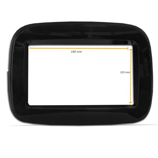 Encontraproduto.com.br - Moldura do Painel 2 Din Fiat Mobi 2017 a 2022 Preto Padrão Japonês e Chinês