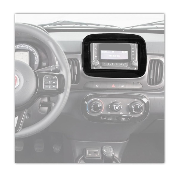 Encontraproduto.com.br - Moldura do Painel 2 Din Fiat Mobi 2017 a 2022 Preto Padrão Japonês e Chinês