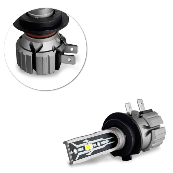 Encontraproduto.com.br - Kit Lâmpadas Ultra Led H7 S16 Nano 6000k 4200 Lumens 40w