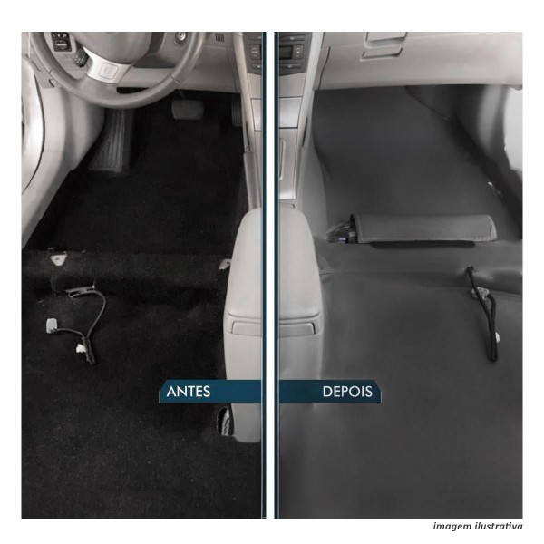 Encontraproduto.com.br - Capa Protetor de Assoalho e Porta Malas Tiggo 8x 2020 A 2023 em Vinil Preto
