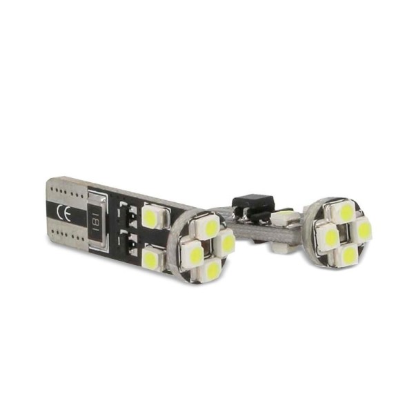 Encontraproduto.com.br - Par Lâmpada Led Esmagada T10 8 Smd-3528 6000k 12v Shocklight