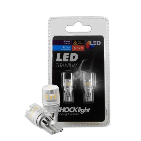 Encontraproduto.com.br - Par Lâmpada Led Branca Esmagada T10 13 Smd4014 Retrofit