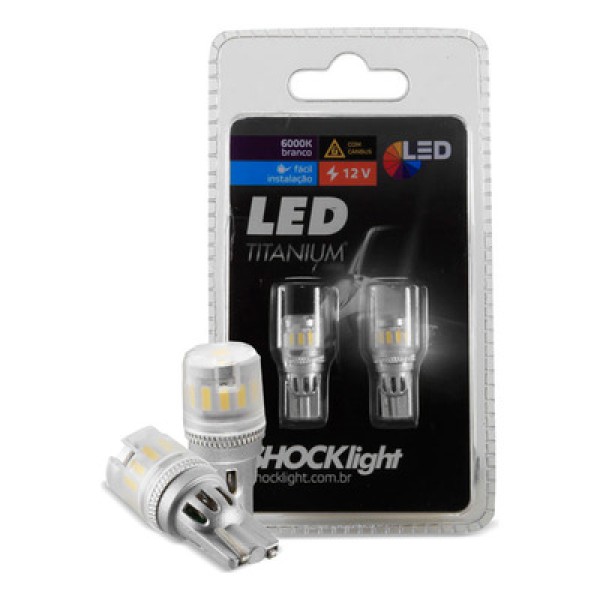 Encontraproduto.com.br - Par Lâmpada Led Branca Esmagada T10 13 Smd4014 Retrofit