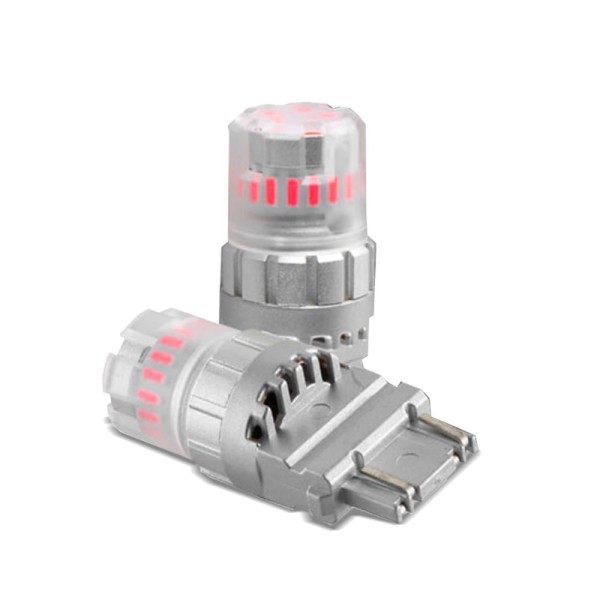 Encontraproduto.com.br - Par Lâmpada Led Vermelha T25 23 SMD-4014 3030 3157 2 Polo 6000k 12v