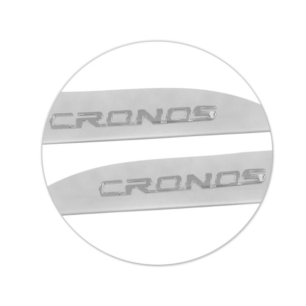 Encontraproduto.com.br - Jogo de Friso Lateral Cronos 2018 a 2023 Prata Bari Alto Relevo