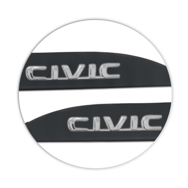 Encontraproduto.com.br - Jogo de Friso Lateral Civic 2017 a 2023 Cinza Basalto Alto Relevo