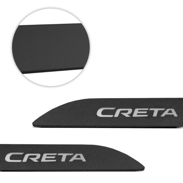 Encontraproduto.com.br - Jogo de Friso Lateral Creta 2021 a 2024 Preto Texturizado