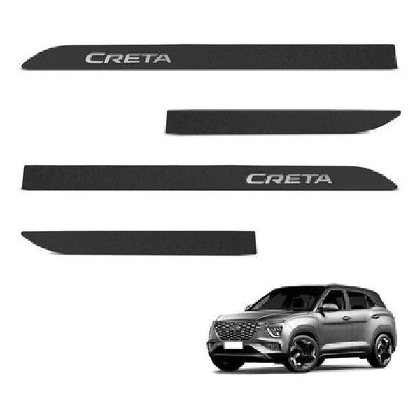 Encontraproduto.com.br - Jogo de Friso Lateral Creta 2021 a 2024 Preto Texturizado