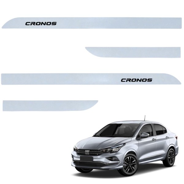 Encontraproduto.com.br - Jogo de Friso Lateral Cronos 2018 a 2024 Cinza Strato