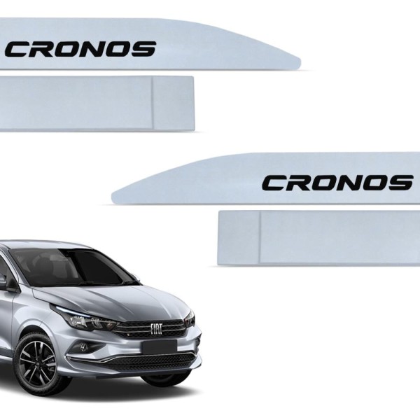 Encontraproduto.com.br - Jogo de Friso Lateral Cronos 2018 a 2024 Cinza Strato