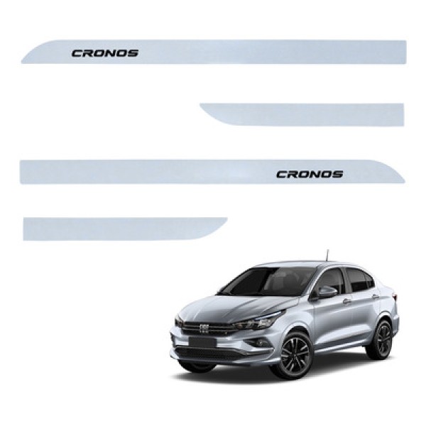 Encontraproduto.com.br - Jogo de Friso Lateral Cronos 2018 a 2024 Cinza Strato