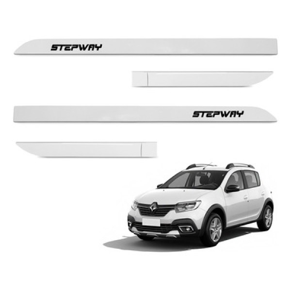 Encontraproduto.com.br - Jogo de Friso Lateral Stepway 2014 A 2024 Branco Glacier