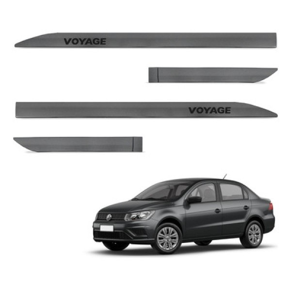 Jogo de Friso Lateral Voyage 2013 A 2023 Cinza Platinium