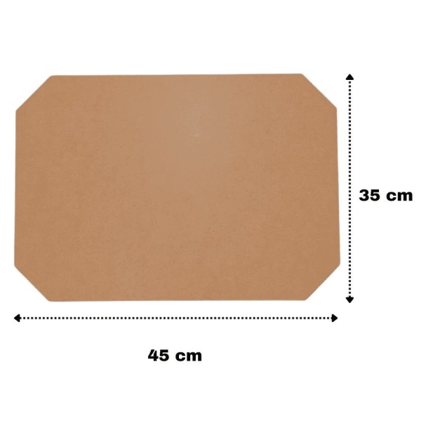 Encontraproduto.com.br - Sousplat Retangular Mdf 3mm Cantos Chanfrados 45x35cm