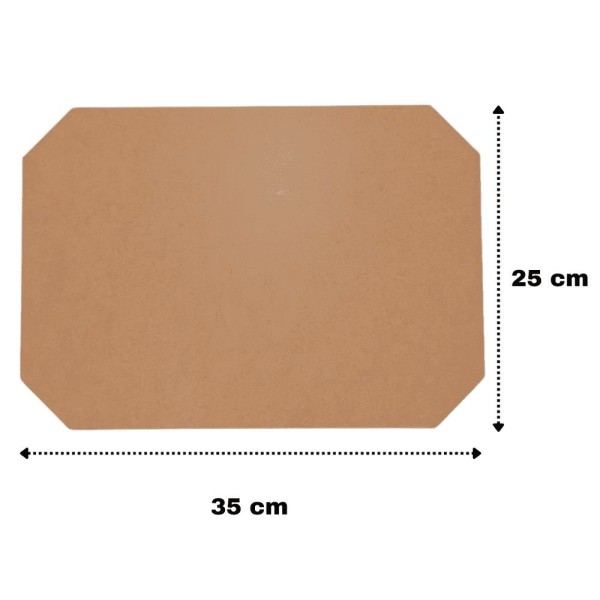 Encontraproduto.com.br - Sousplat Retangular Mdf 3mm Cantos Chanfrados 35x25cm