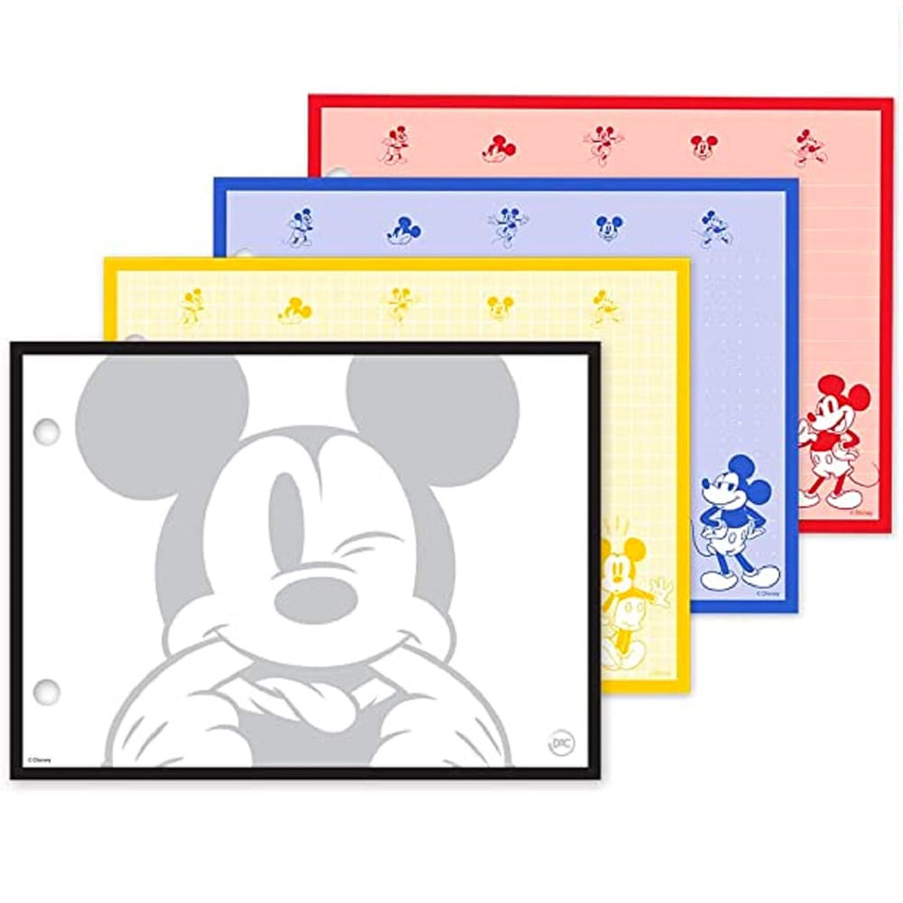 Encontraproduto.com.br - Kit Caderno Inteligente Tira Põe Mini Fichário Estojo Mickey