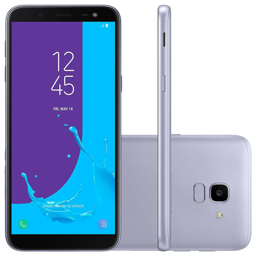 Smartphone Samsung Galaxy J6, Dual Chip, Prata, Tela 5.6