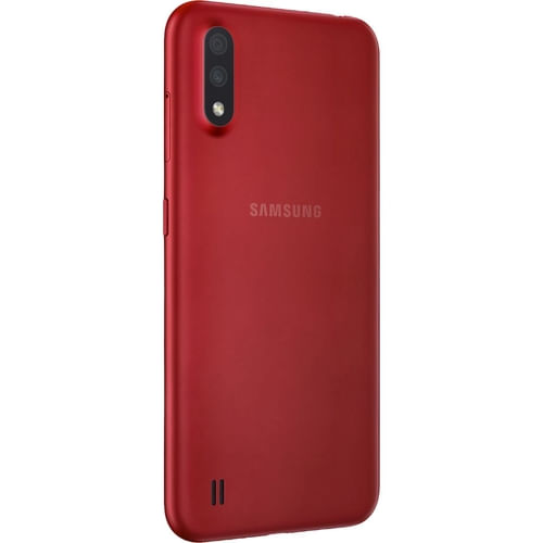 Smartphone Samsung Galaxy A01 32GB Dual Chip Tela Infinita de 5.7 Câmera Dupla Traseira 13MP+2MP Vermelha