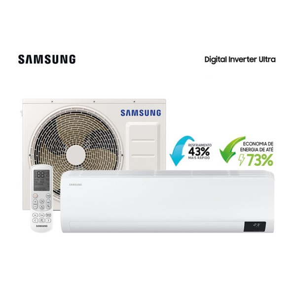 Encontraproduto.com.br - Ar Condicionado Split Hi Wall Inverter Samsung Digital Ultra 18000 BTU/h Quente e Frio AR18TSHZDWKNAZ – 220 Volts