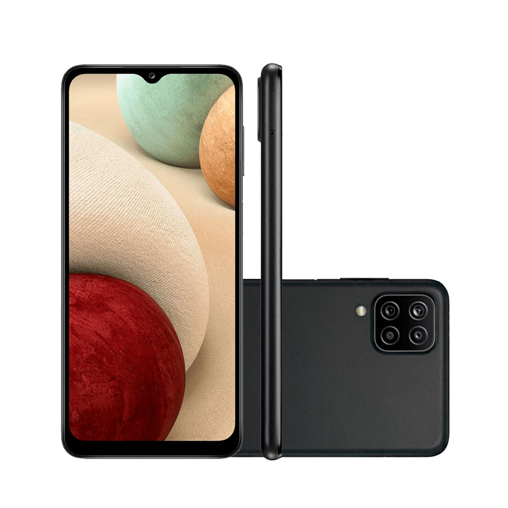Smartphone Samsung Galaxy A12 64GB Preto Câmera Quádrupla de 48MP SM-A125