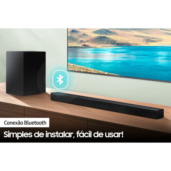 Encontraproduto.com.br - Soundbar Samsung Som Surround Bluetooth Subwoofer Wireless HW-A455