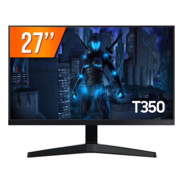 Monitor Samsung Gamer 27 IPS, Wide, 75 HZ, FULL HD, Freesync, HDMI, Vesa - LF27T350FHLMZD