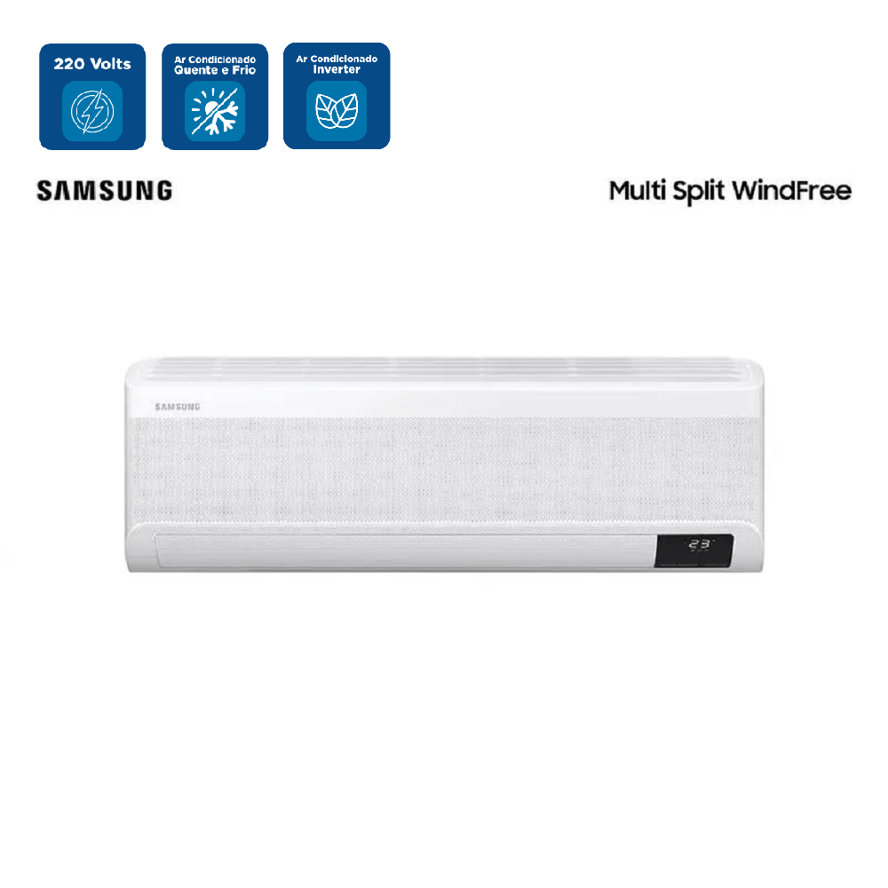 Encontraproduto.com.br - Ar Condicionado Multi Split Samsung Hi Wall Wind Free 3x9000 BTU/h Quente e Frio AJ080AXJ4KH/AZ– 220 Volts