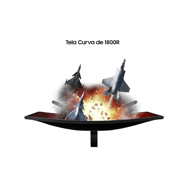 Encontraproduto.com.br - Monitor Samsung Led Gamer Curvo Fhd 24" 144hz Lc24rg50fzlmzd