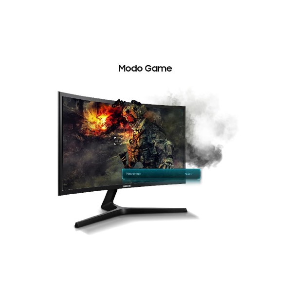 Encontraproduto.com.br - Monitor Samsung Led Gamer Curvo Fhd 24" 144hz Lc24rg50fzlmzd