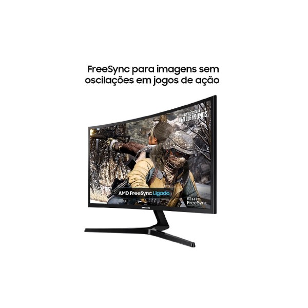 Encontraproduto.com.br - Monitor Samsung Led Gamer Curvo Fhd 24" 144hz Lc24rg50fzlmzd