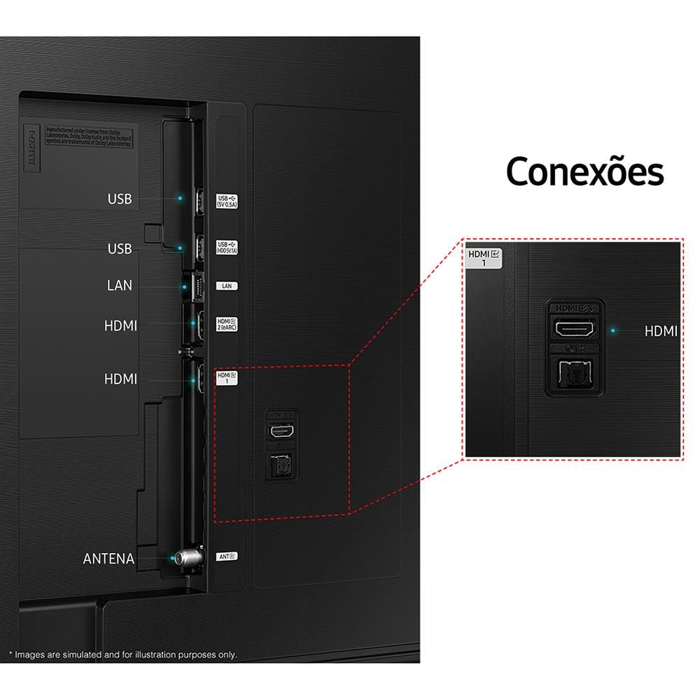 Encontraproduto.com.br - Samsung Smart TV 50 polegadas Crystal UHD 4K 50CU8000 2023, Painel Dynamic Crystal Color, Samsung Gaming Hub, Design AirSlim, Tela sem limites