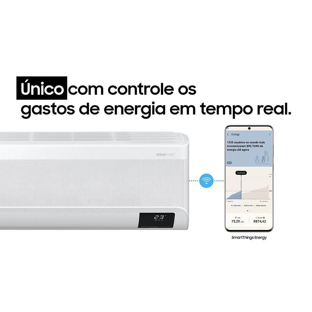 Encontraproduto.com.br - Ar Condicionado Split Inverter Samsung WindFree Connect 18000 BTUS Frio 220V AR18CVFAAWKNAZ