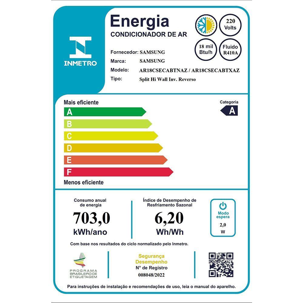 Encontraproduto.com.br - Ar Condicionado Split Inverter Samsung WindFree Connect 18000 BTUS Frio 220V AR18CVFAAWKNAZ