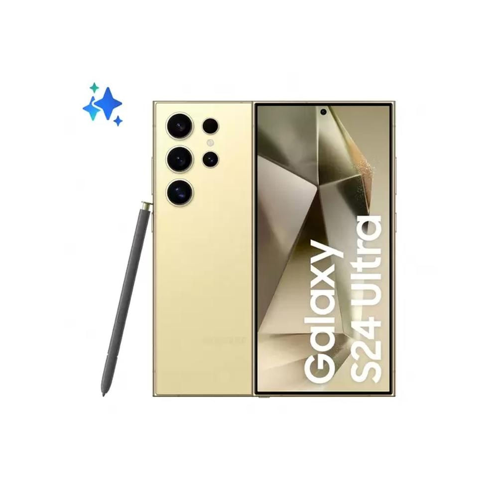 Smartphone Samsung Galaxy S24 Ultra 512GB 5G - Titânio Creme, S Pen, Câmera 200MP + Selfie 12MP, RAM 12GB, Tela 6.8