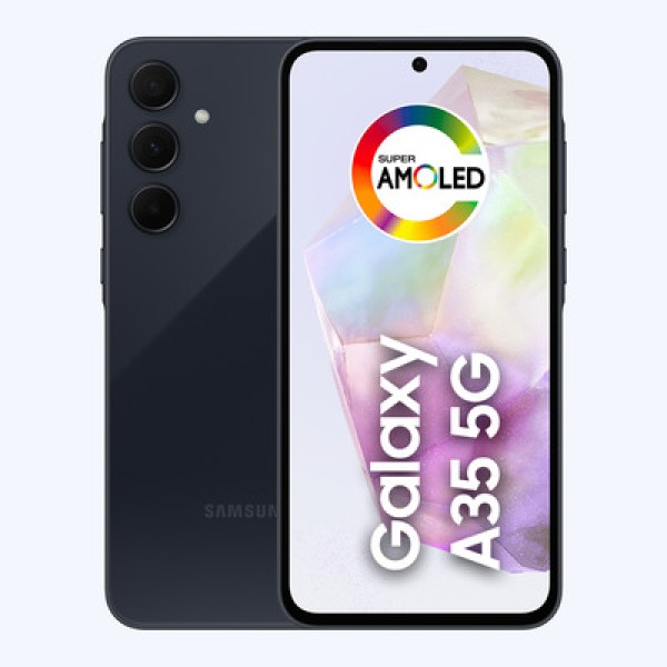 Smartphone Samsung Galaxy A35 5g Azul Claro, 256gb, 8gb Ram E Câmera Tripla De 50mp + 8mp + 5mp