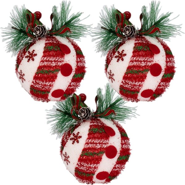 Encontraproduto.com.br - Kit 15 Bolas De Natal árvore De Natal Enfeite Natalino 75mm