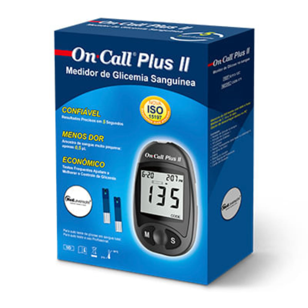 Encontraproduto.com.br - Monitor de Glicose com Caneta Lancetadora On Call Plus II