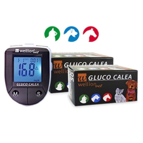 Encontraproduto.com.br - 100 Tiras de Glicose para Animais + Monitor  Gluco Calea 100 Tiras de Glicose para Animais + Monitor Gluco