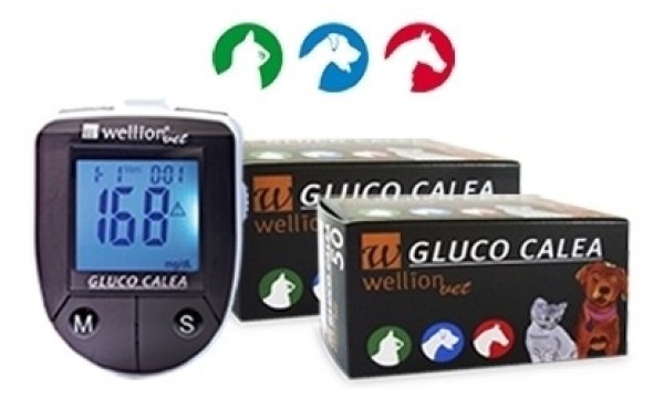 Encontraproduto.com.br - 100 Tiras de Glicose para Animais + Monitor  Gluco Calea 100 Tiras de Glicose para Animais + Monitor Gluco