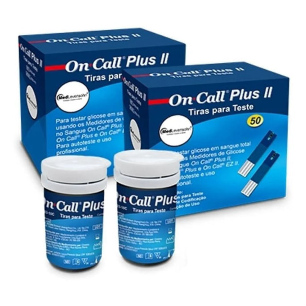 Encontraproduto.com.br - Monitor de Glicose + 100 Tiras de Glicose On Call Plus II