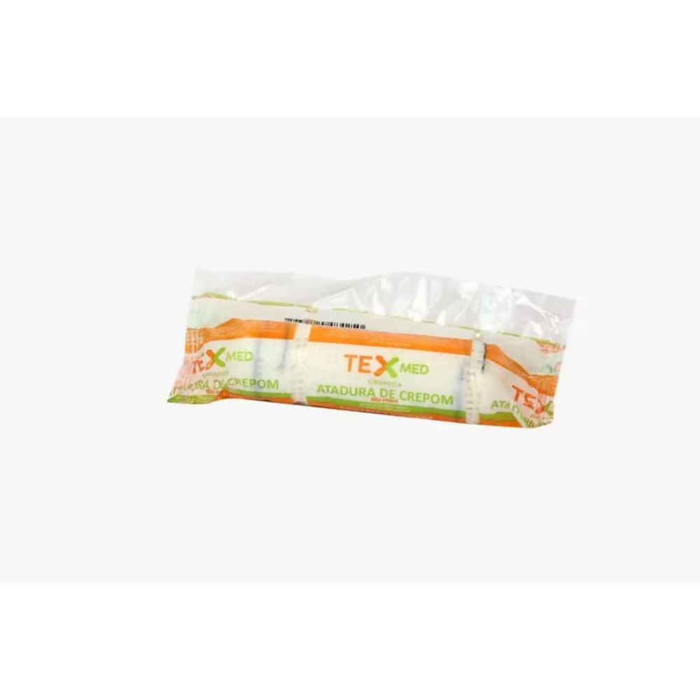Encontraproduto.com.br - Kit 10 Rolos Atadura Crepom Não Estéril 0,8cmx1,80m TexMed